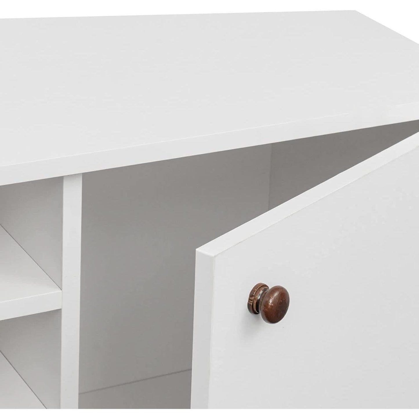 Farmhouse TV Stand for 65 Inch TVs With Storage Cabinet