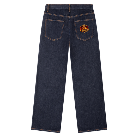 QE Dragons Heavyweight Straight Leg Denim Jeans
