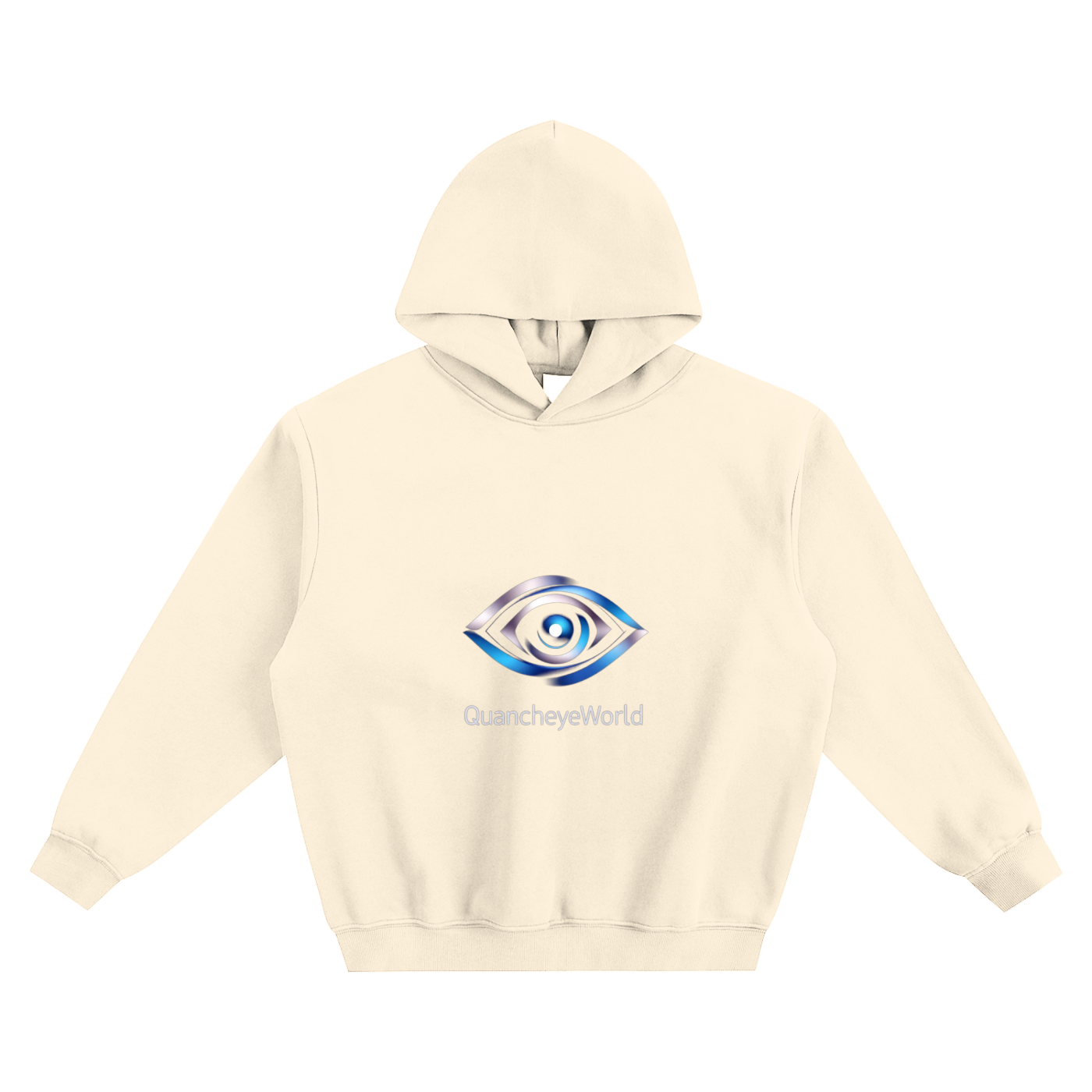 QE Quancheye World Fleeced Boxy Hoodie