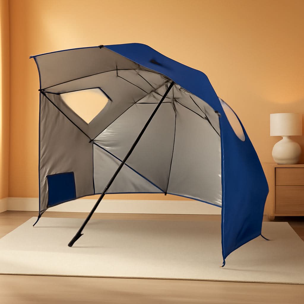 9ft Heavy Duty Outdoor Umbrella With UPF 50 Privacy Panels