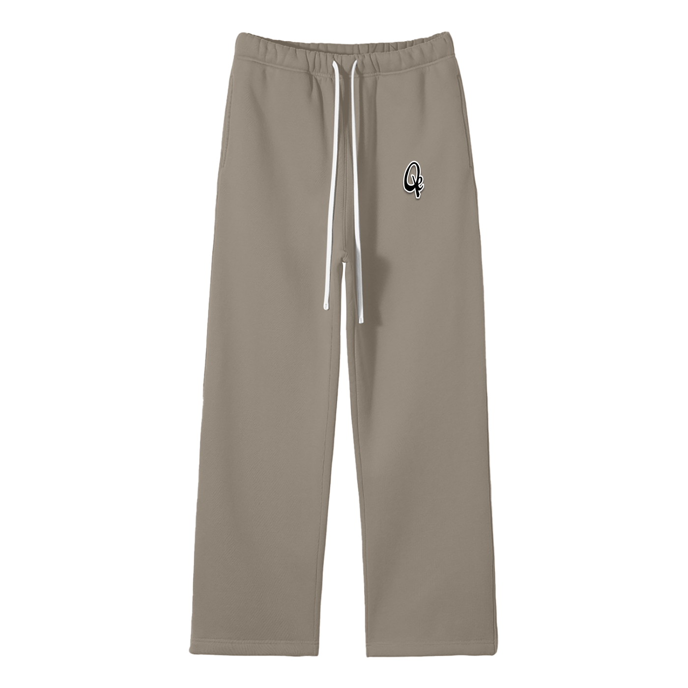 QE Unisex Solid Color Fleece Straight Leg Pants