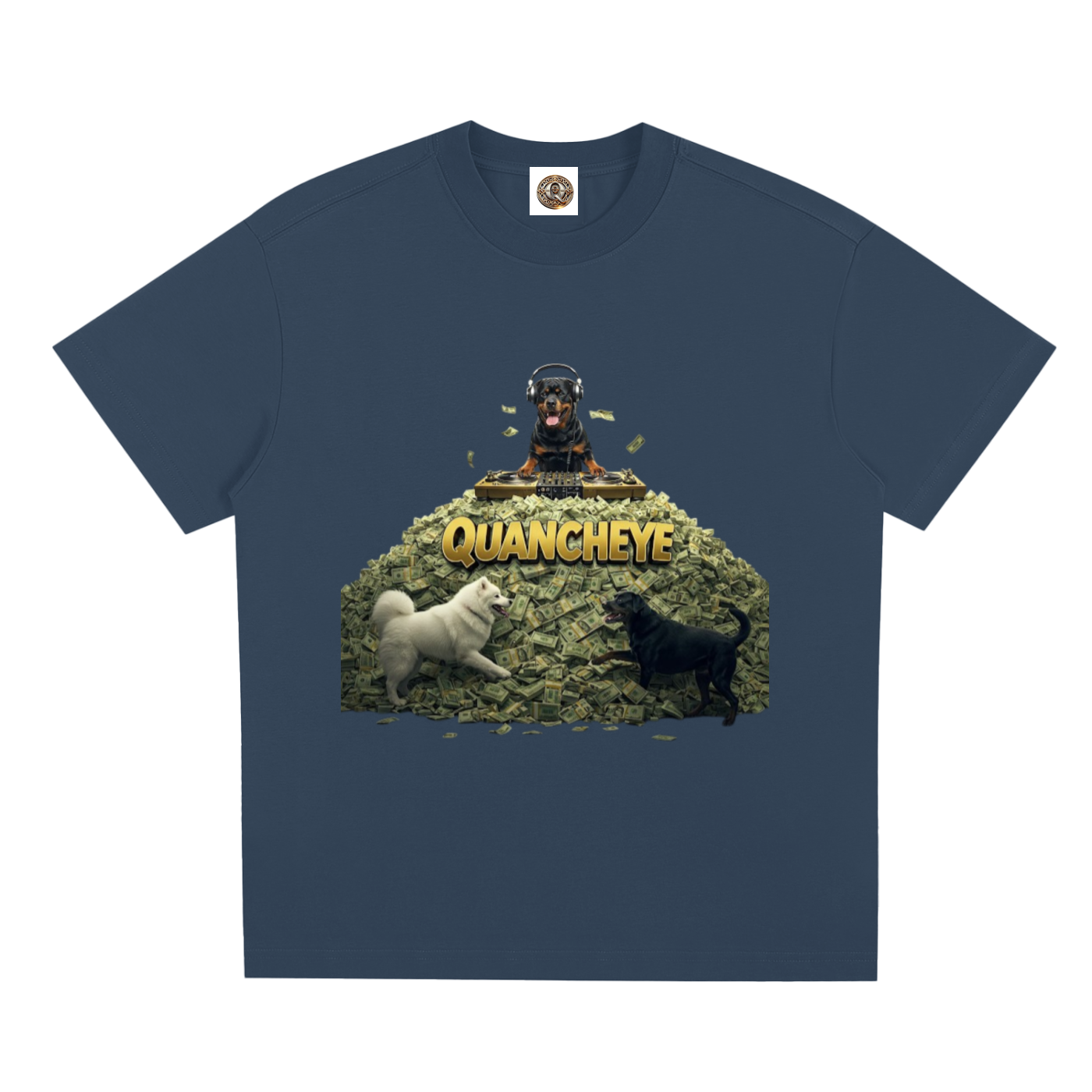 QE Quancheye DJ Dog Quick-Dry Cooling T-Shirt