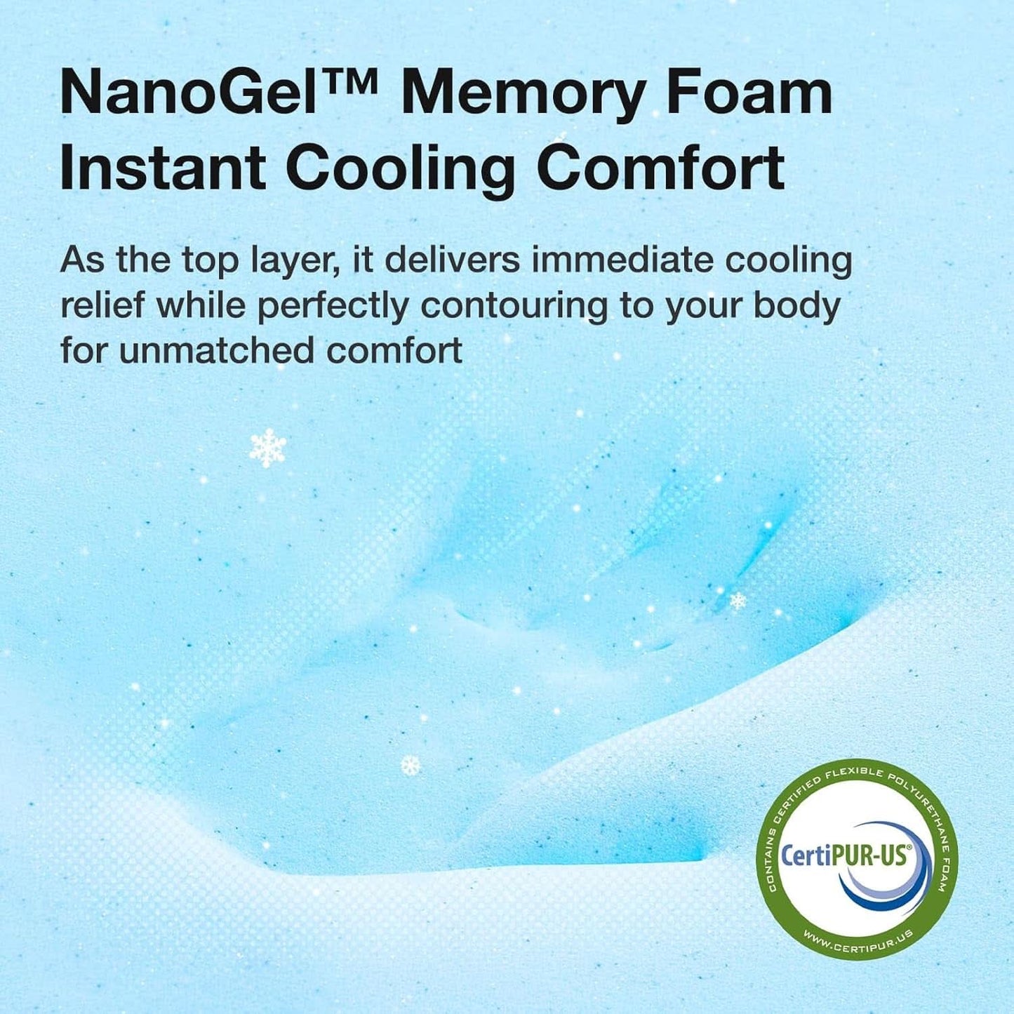Queen Nano Gel Memory Foam Mattress Cooling Technology
