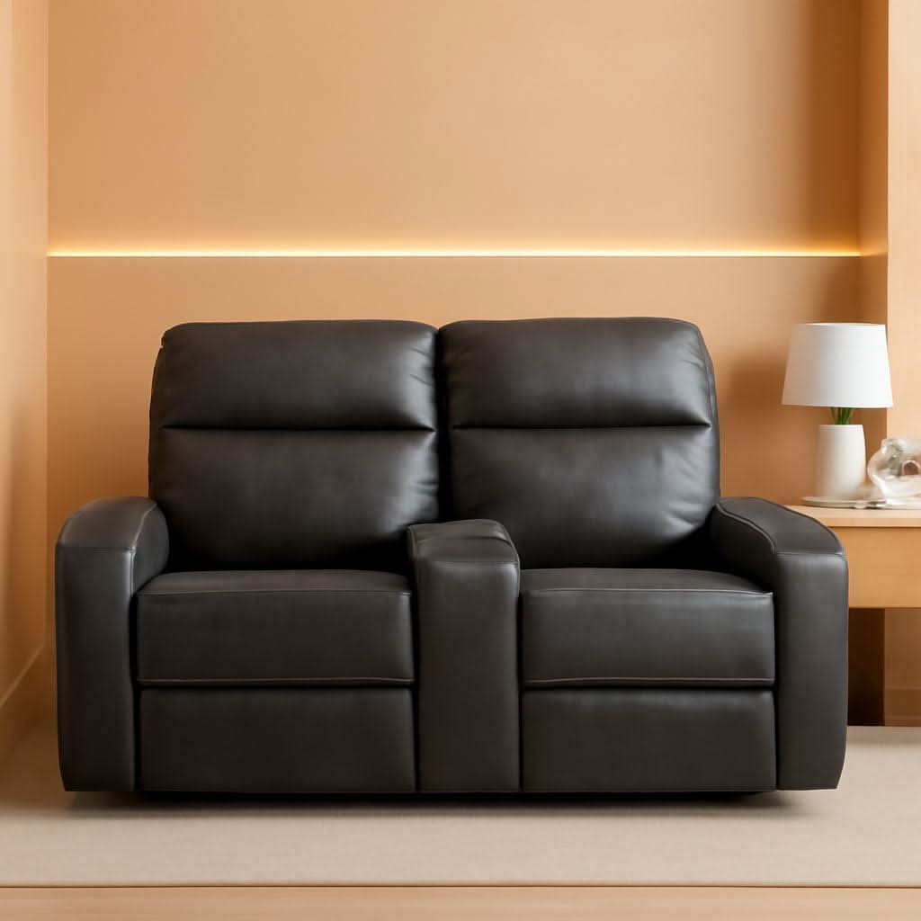 Dark Grey Zero Wall Power Recliner Loveseat With USB Ports