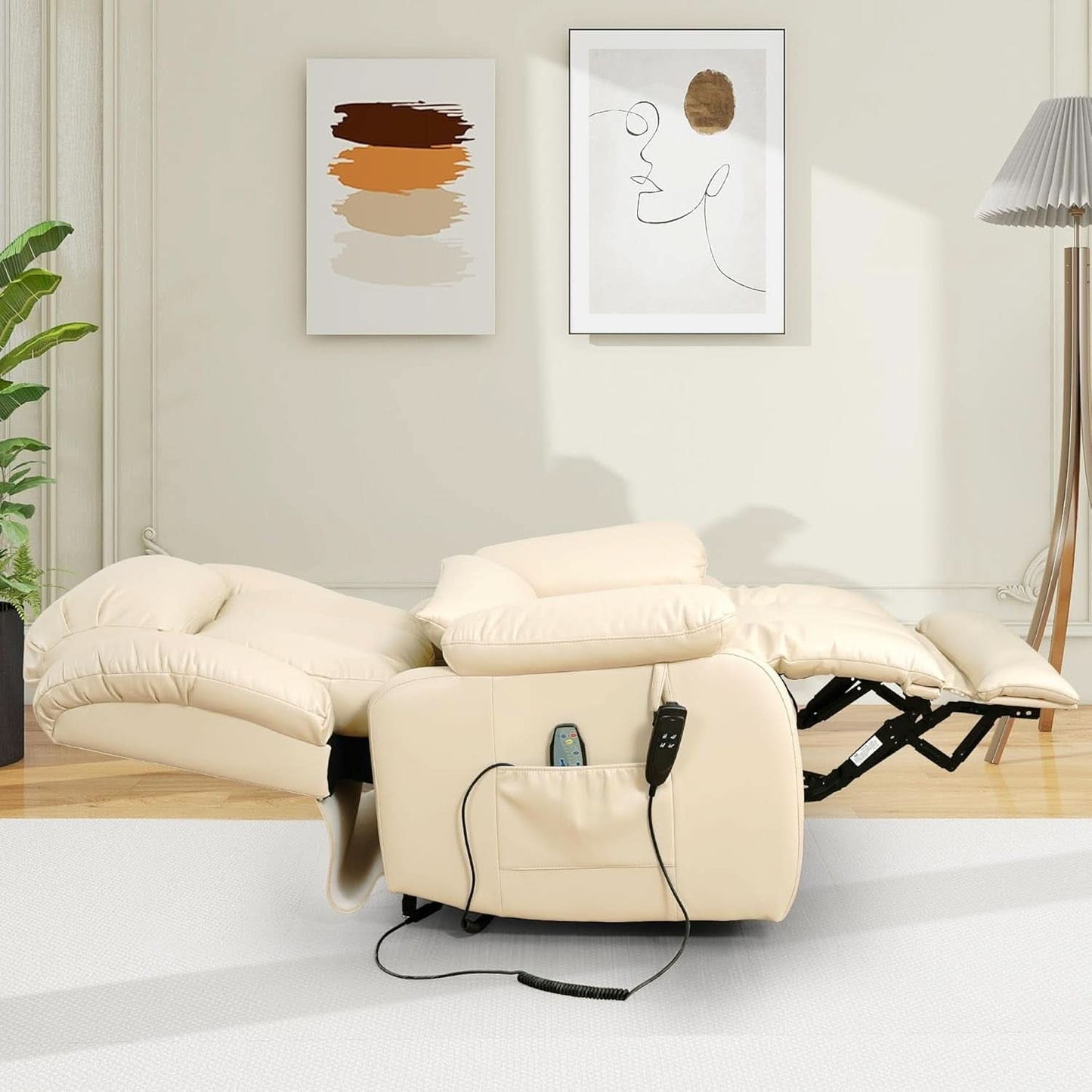 Large Reclining Lift Chair With Dual Motor Massage