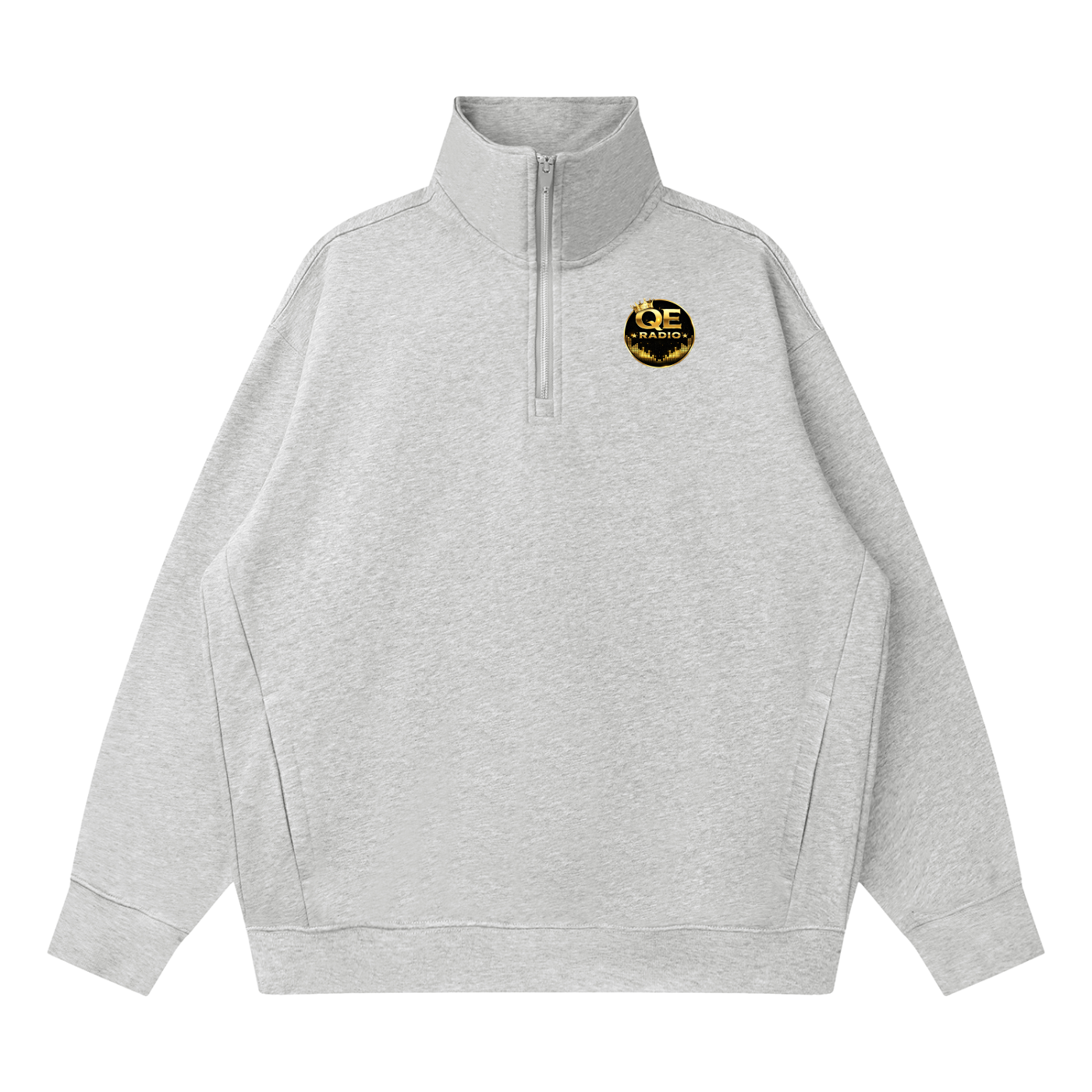 QE Radio Quarter-Zip Drop Shoulder Sweatshirt