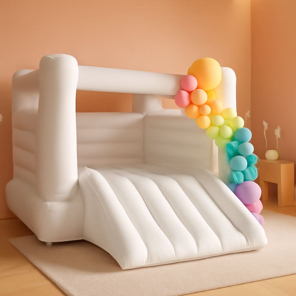 Large White Inflatable Bounce House For Kids And Adults