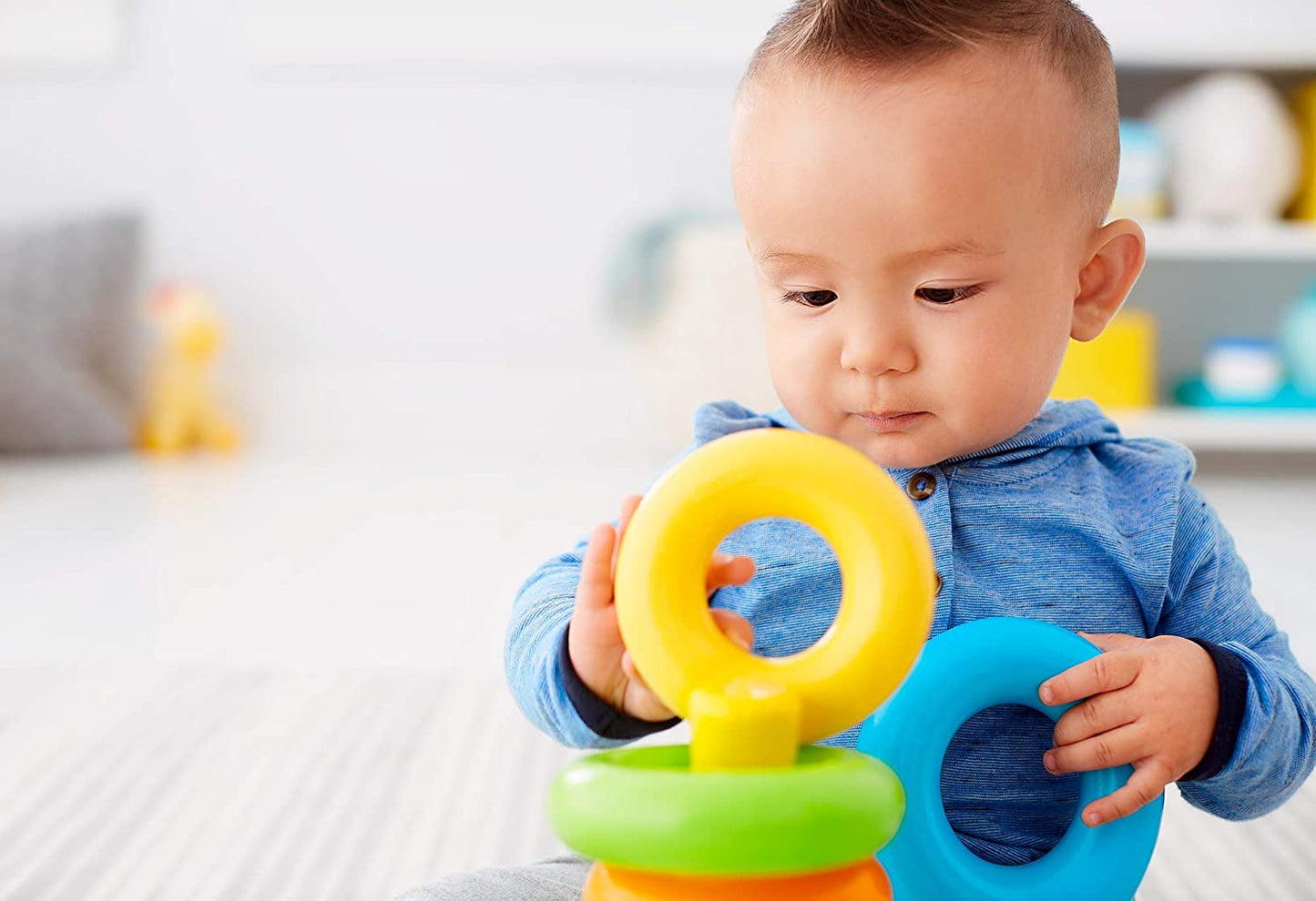 Fisher Price Rock-A-Stack - Classic Stacking Toy With 5 Colorful Rings
