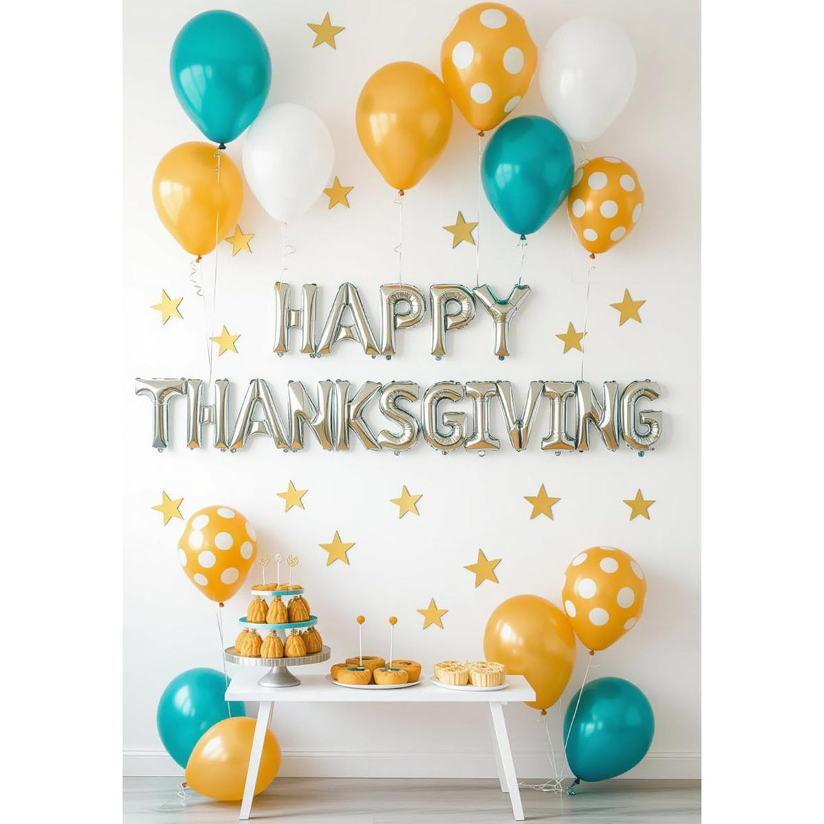 VHUWE Happy Thanksgiving Balloon Banner, 16-Inch