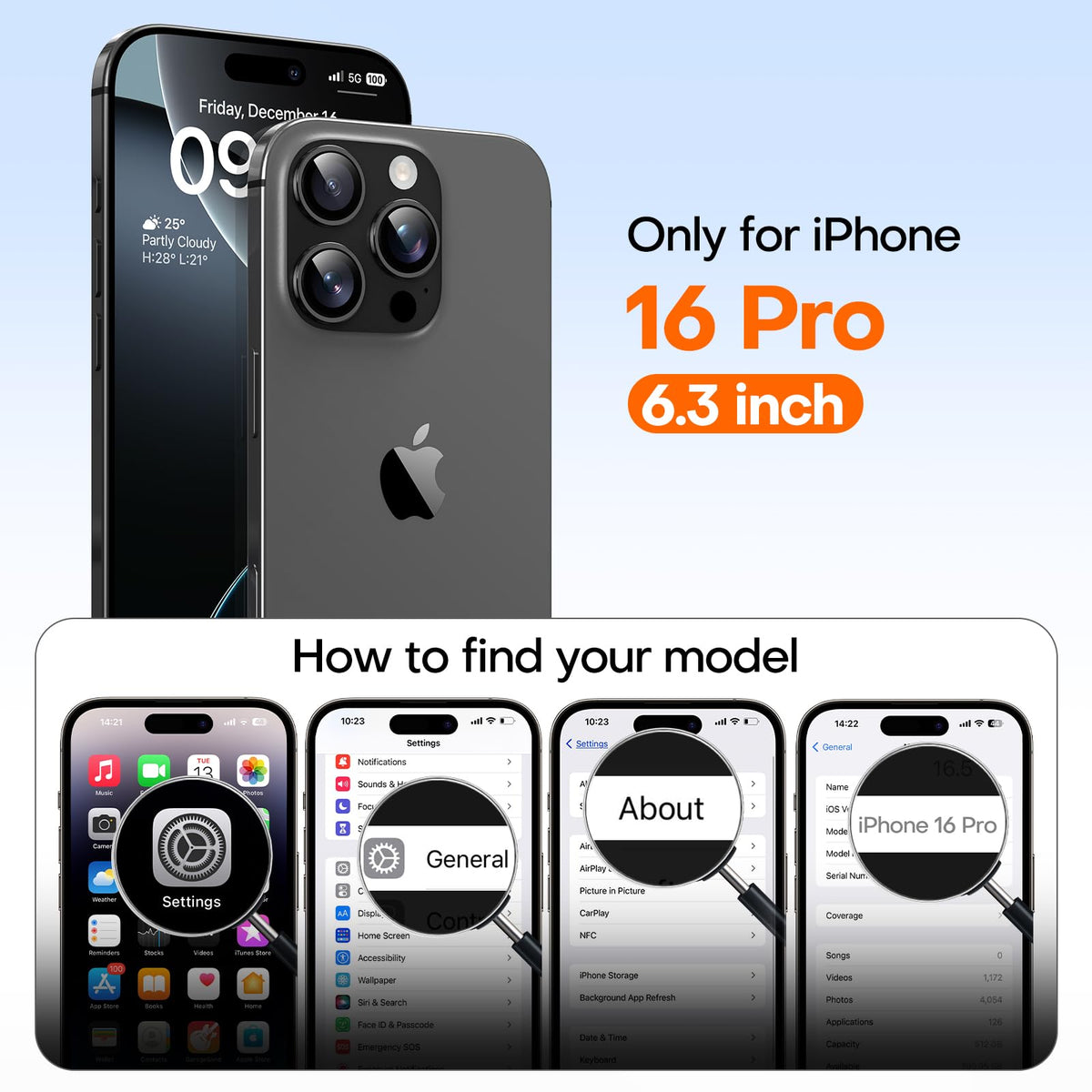 TAURI for iPhone 16 Pro Case, Upgrade Full Camera Protection, Camera Control, Compatible with Magsafe, Minimalist Slimmer Magnetic Phone Case for iPhone 16 Pro, Black