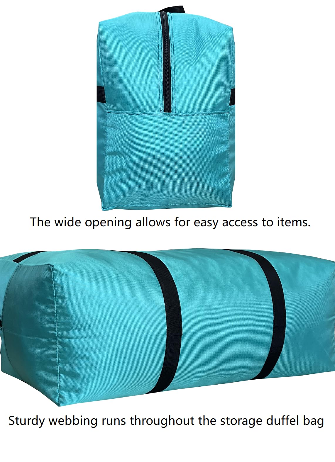 DoYiKe Extra Large Foldable Travel Duffle Bag Turquoise 35"L x 11.8"W x 19"H