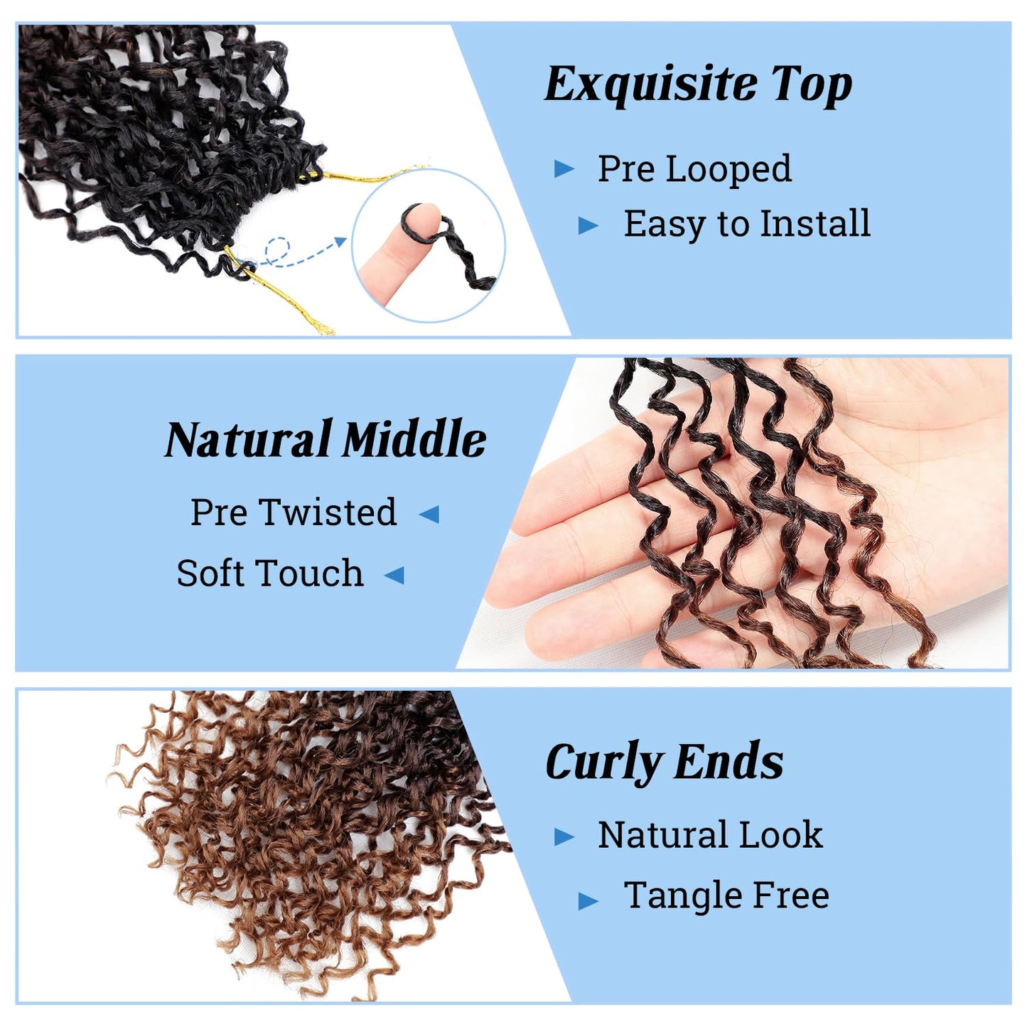 Dorsanee Spring Yanky Twist Hair 8 Inch Synthetic Mini Twist 7 Packs T1B/4/30