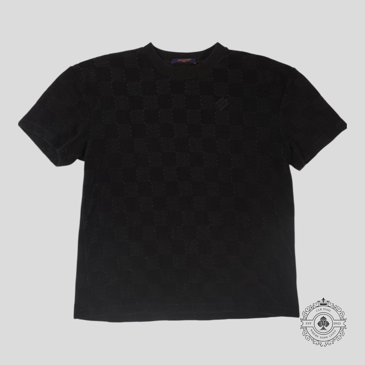 Louis Vuitton Damier French Terry Tee in Black