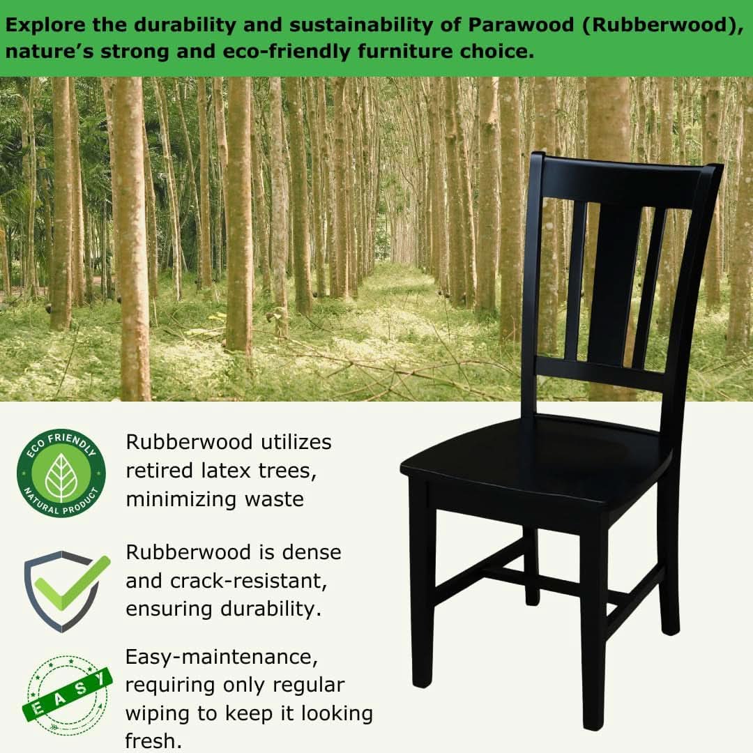 San Remo Splatback Dining Chairs Set Of Two, Black