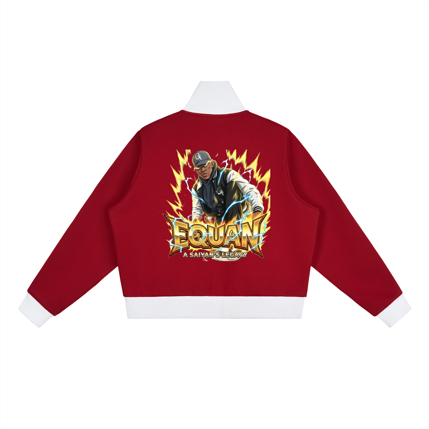 Equan Fury  Side Stripe Fleece Cropped Track Jacket