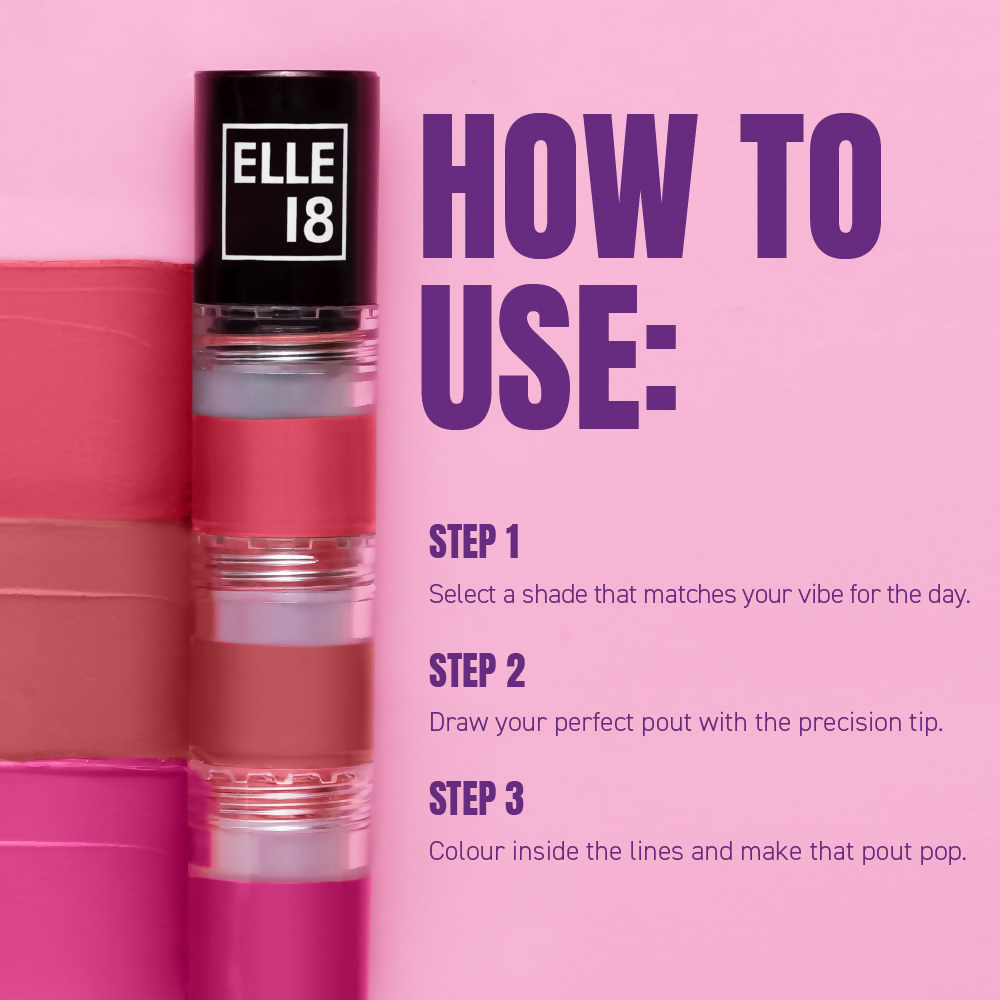 Elle 18 Lit Lip Stack Liquid Lipstick - Music Fest