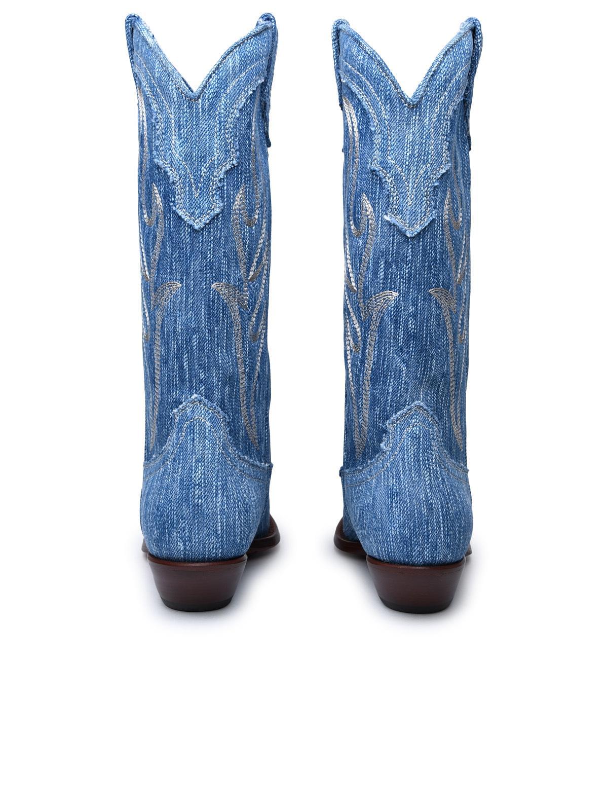 Sonora Light Blue Denim Boots Women