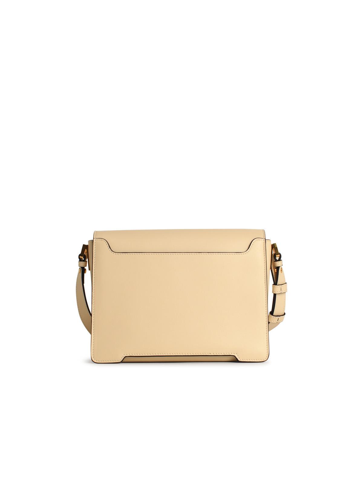 Marni 'New Trunk' Ivory Leather Crossbody Bag Women