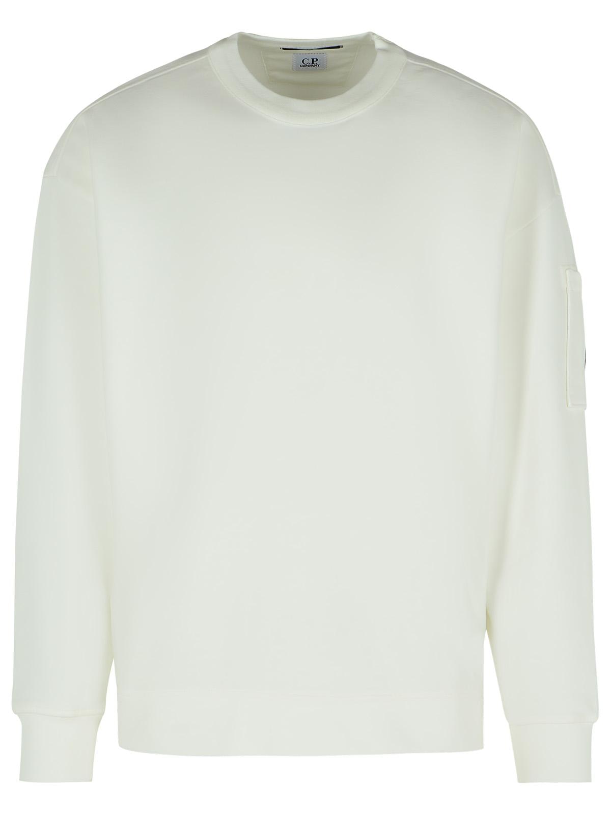 C.P. Company 'Emerized' White Cotton Sweatshirt Men