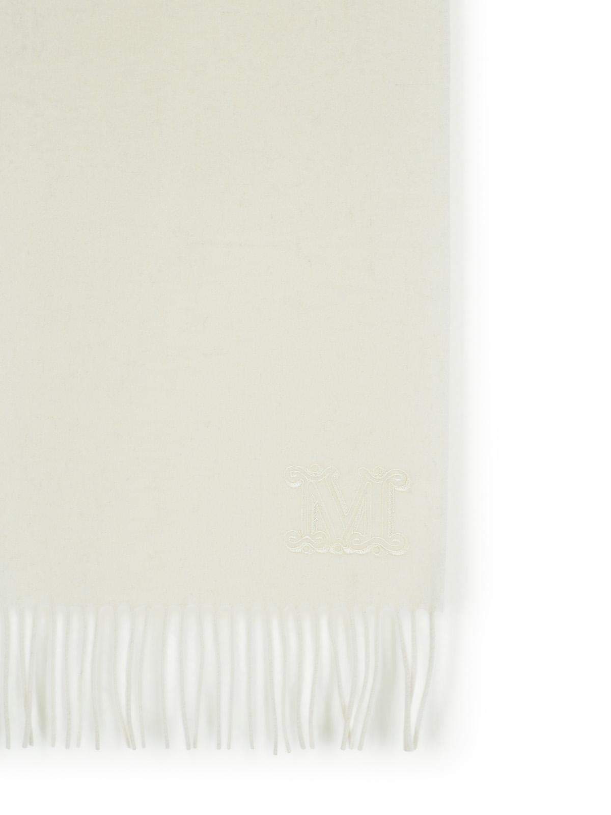 Max Mara 'Wsdalia' Optical White Cashmere Scarf Women