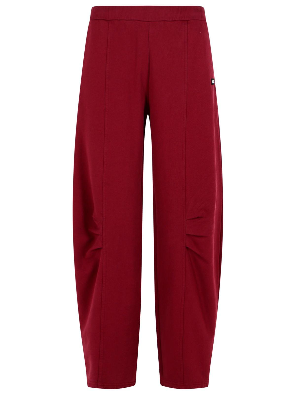 Rotate Pantalo In Burgundy Cotton Women