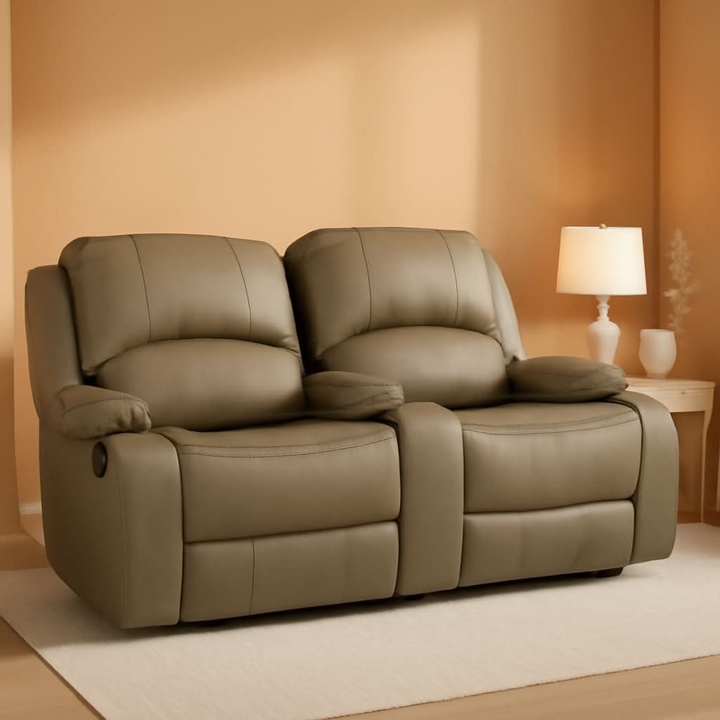 67 Inch Putty Powered RV Wall Hugger Recliner Sofa