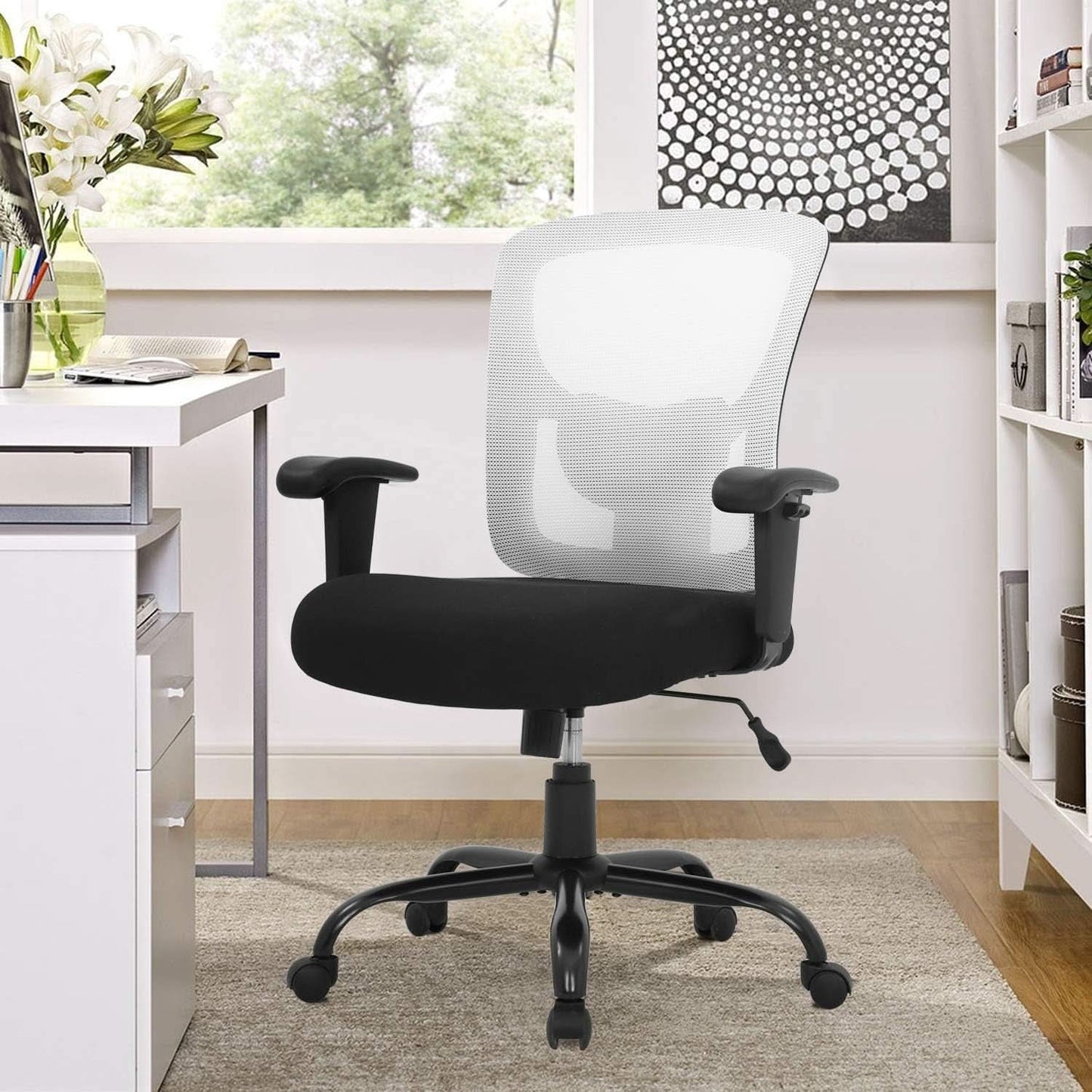 Big And Tall Office Chair 400 Lbs Capacity Adjustable Lumbar Support
