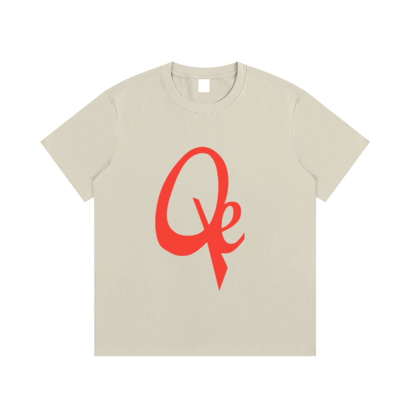 QE Orange Logo Essential Cotton T-Shirt
