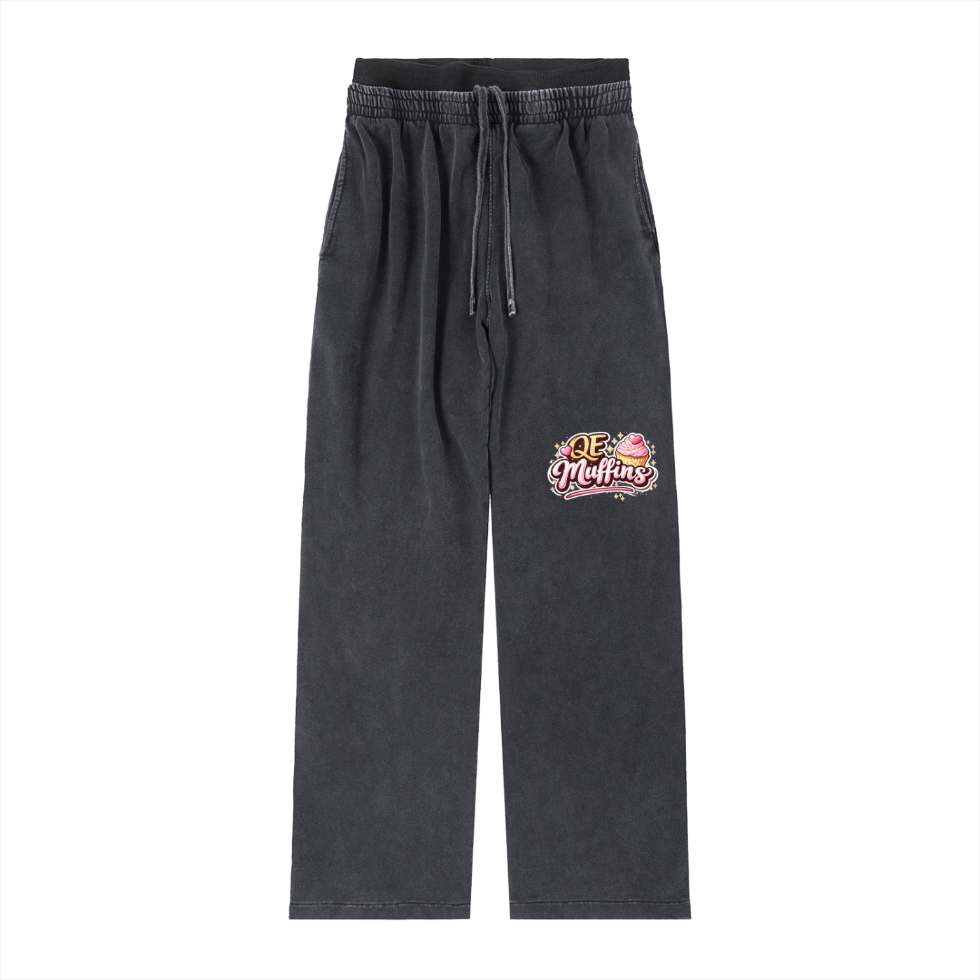 QE Muffins Vintage Washed Waist Pants