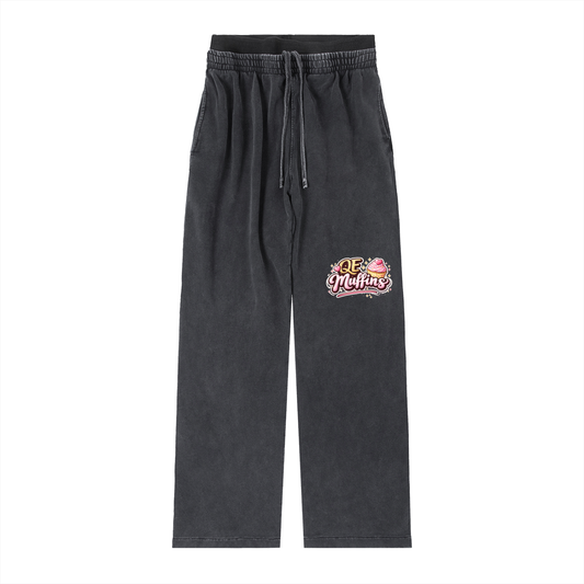 QE Muffins Vintage Washed Waist Pants