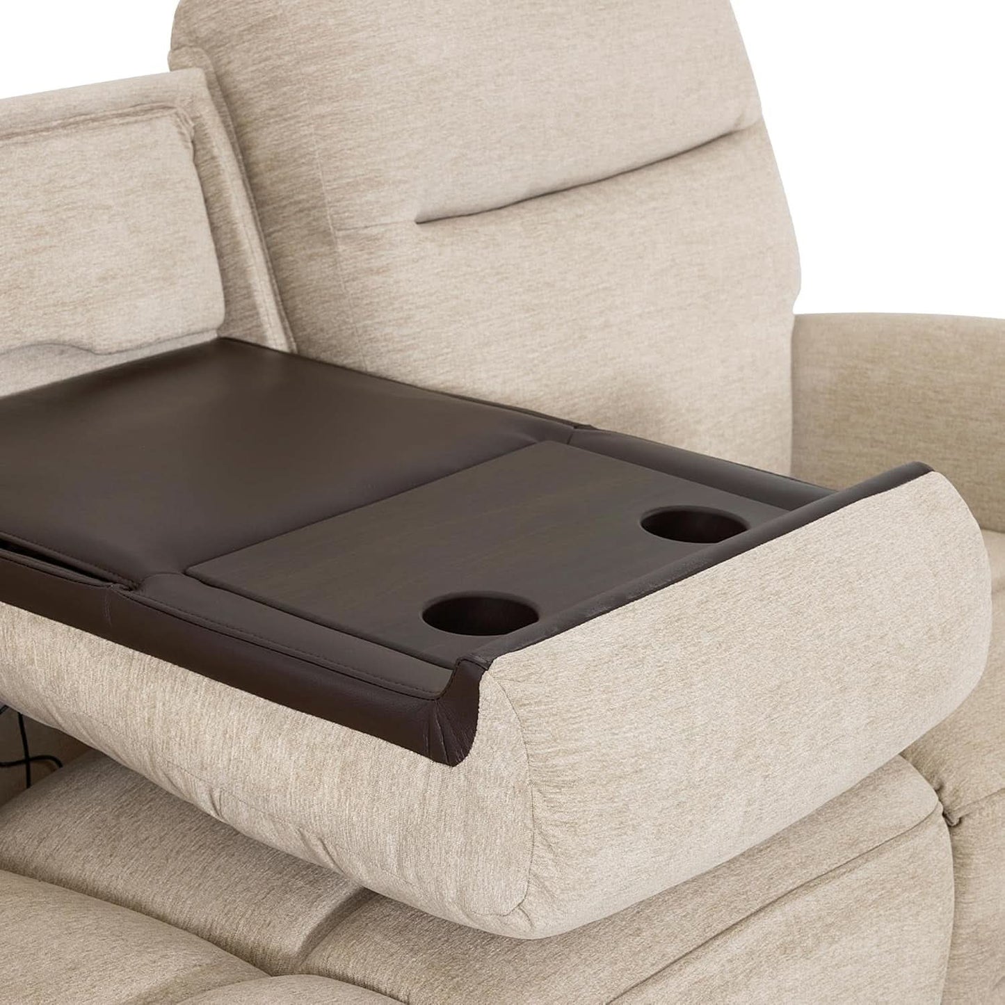 87.8 Inch Wall Hugger Reclining Sofa With Drop Down Table