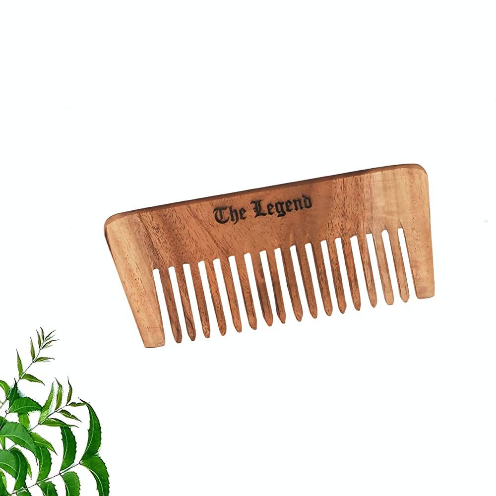 The Legend Organic Pure Neem Wood Comb Wide Teeth