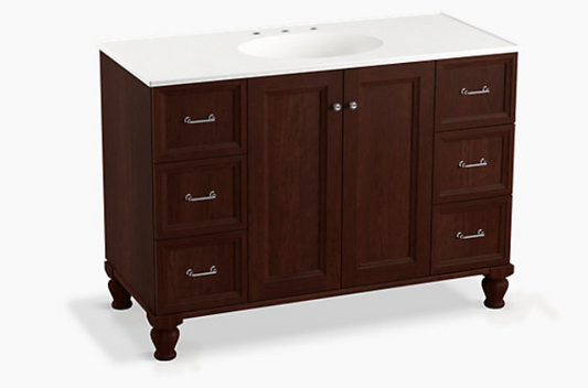 Kohler Damask®48 bathroom vanity cabinet