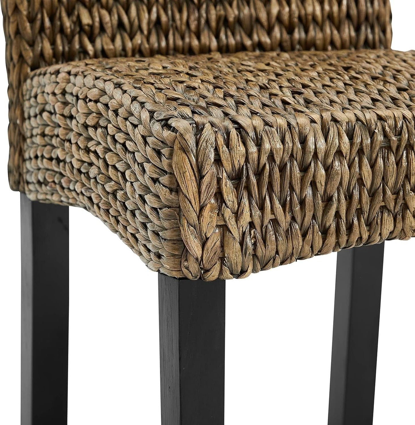 Edgewater Handwoven Rattan Dining Chairs Set Of 2 Seagrass
