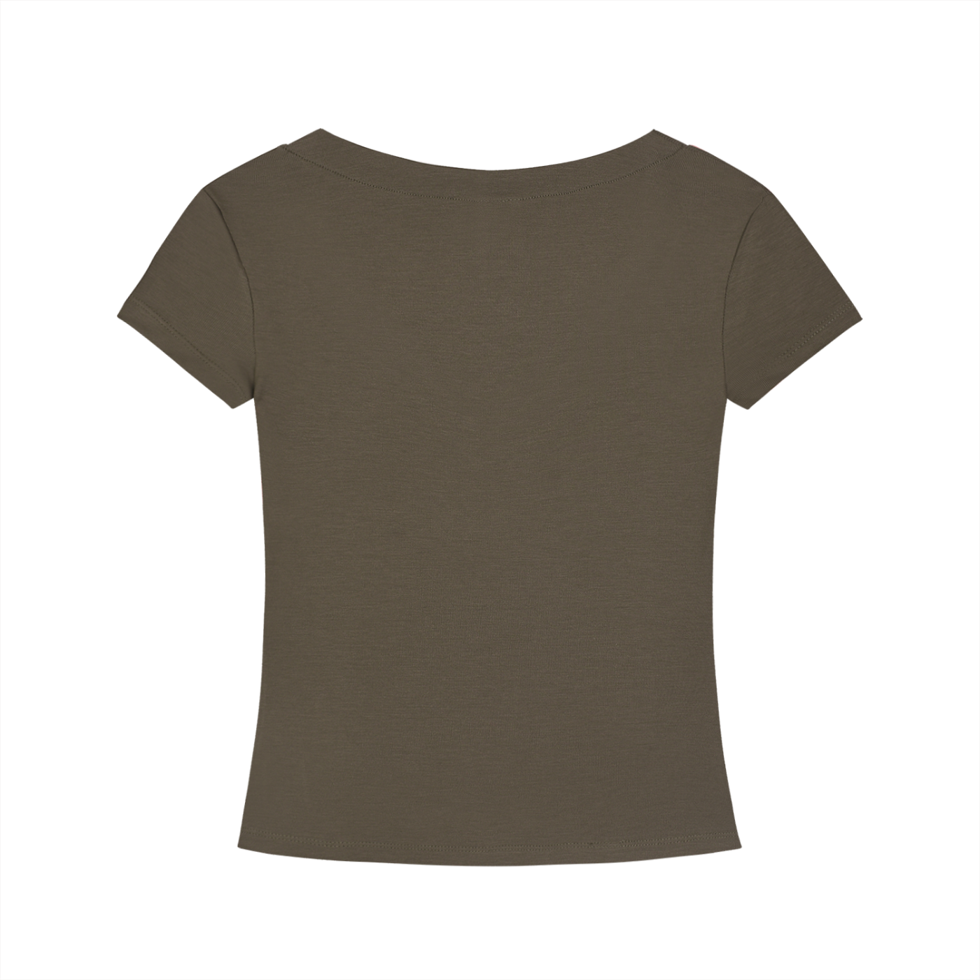 QE Muffins Tencel Slim Fit V-Neck T-Shirt