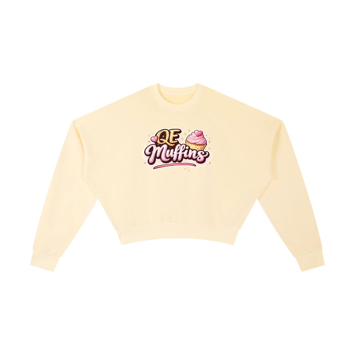 QE Muffins Vintage Washed Cropped Sweatshirt
