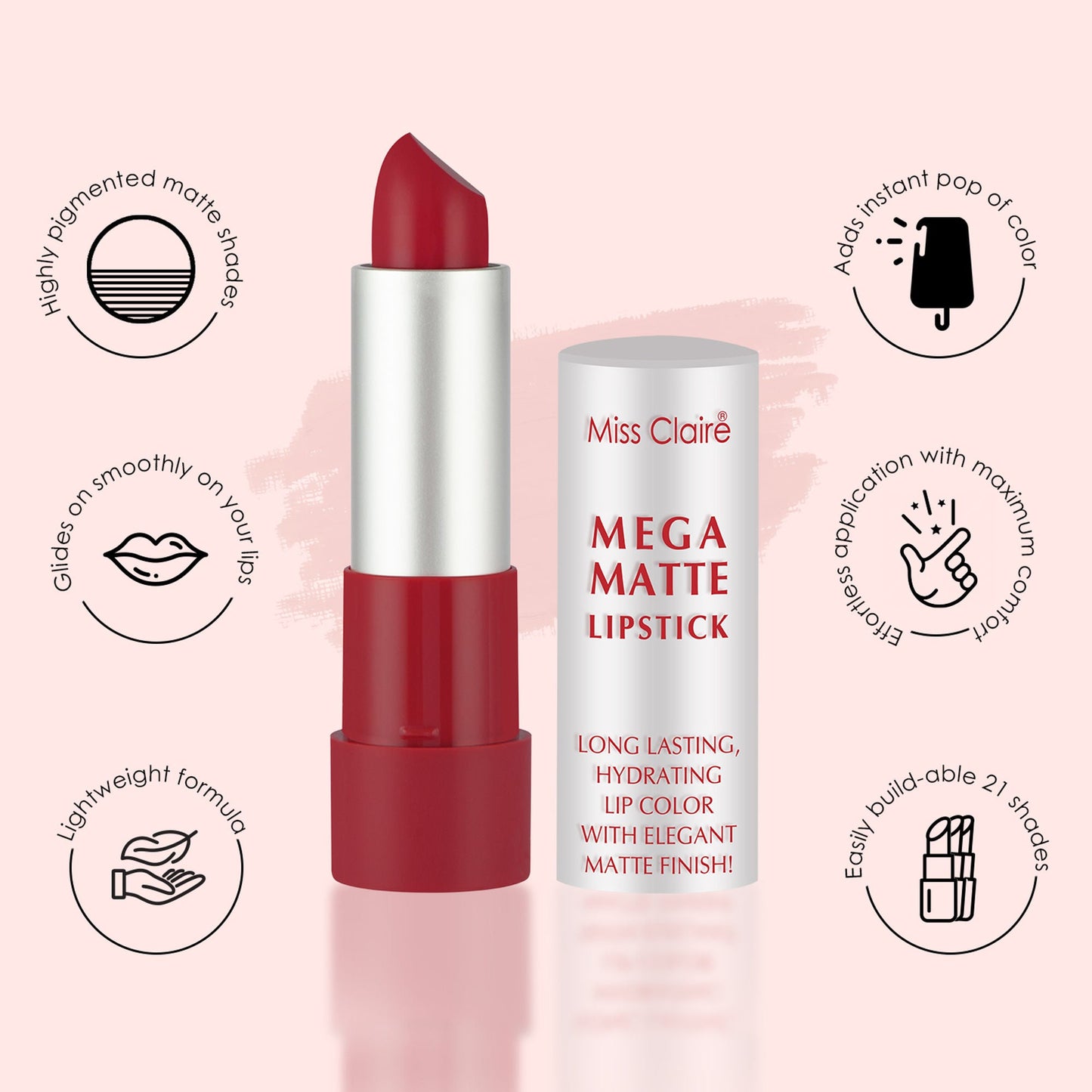 Miss Claire Mega Matte Lipstick - 11