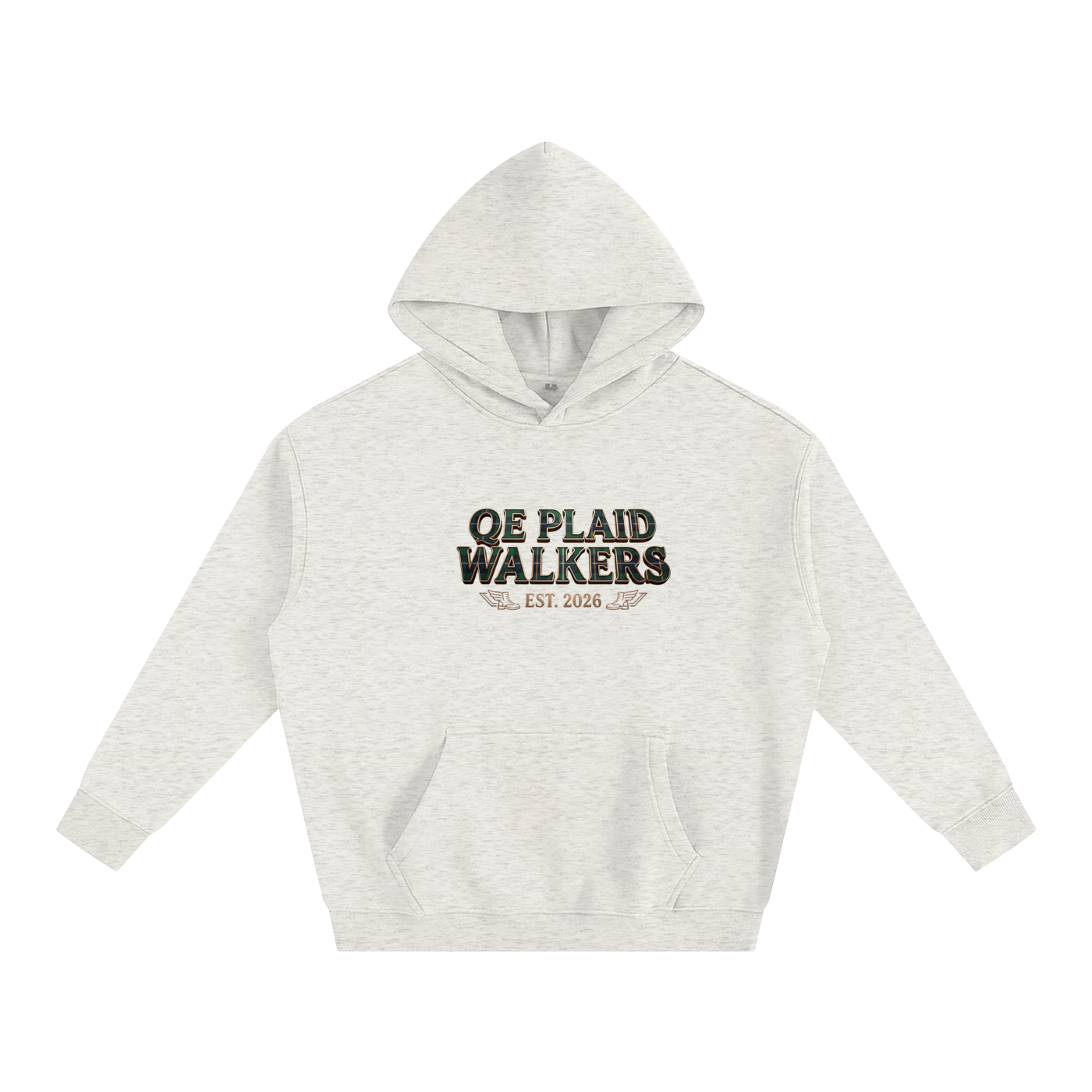 QE Plaid Walkers Oversize Fleeced Hoodie