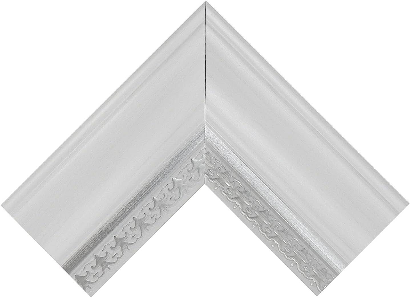 23x29 White Woodgrain Wall Mirror With Beveled Edge