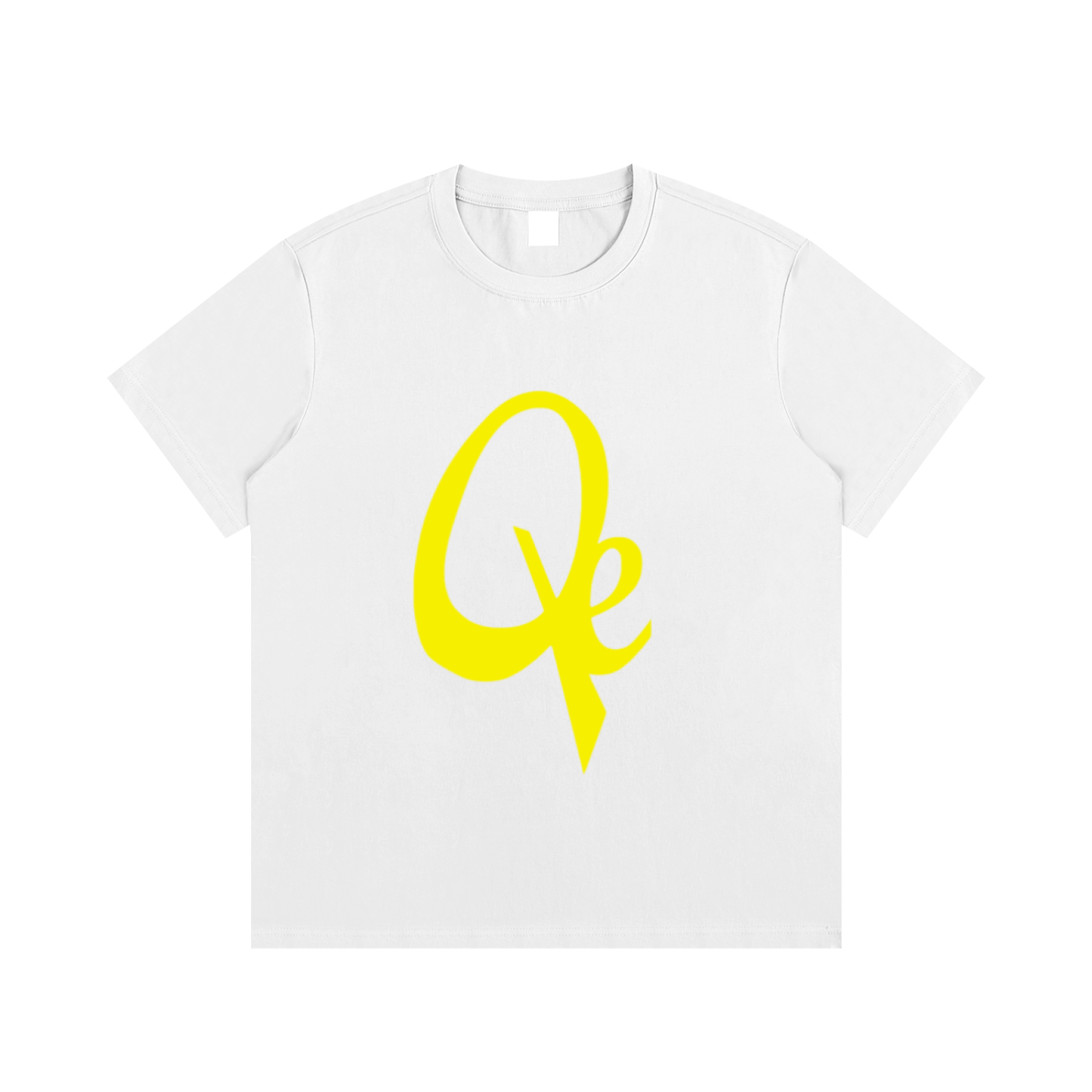 QE Yellow Logo Essential Cotton T-Shirt