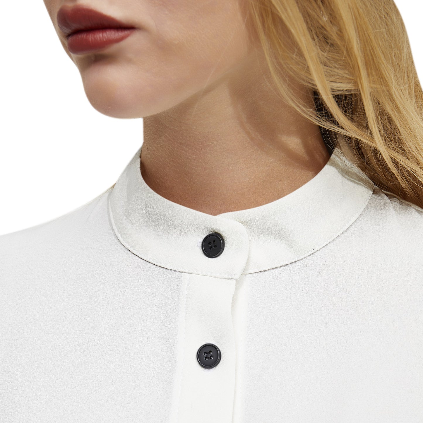 Classic QE Women Long Sleeve Button Up Casual Shirt Top