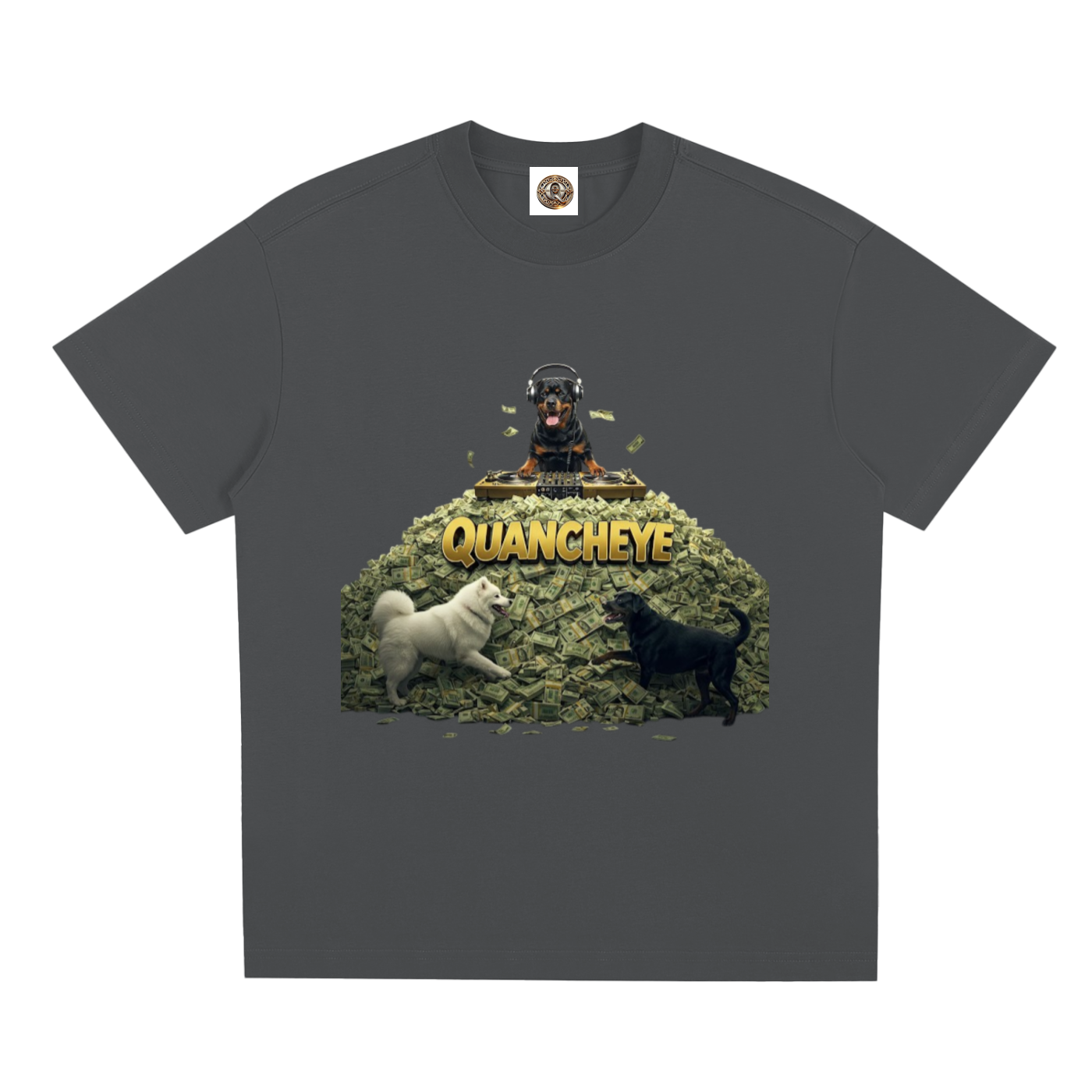 QE Quancheye DJ Dog Quick-Dry Cooling T-Shirt