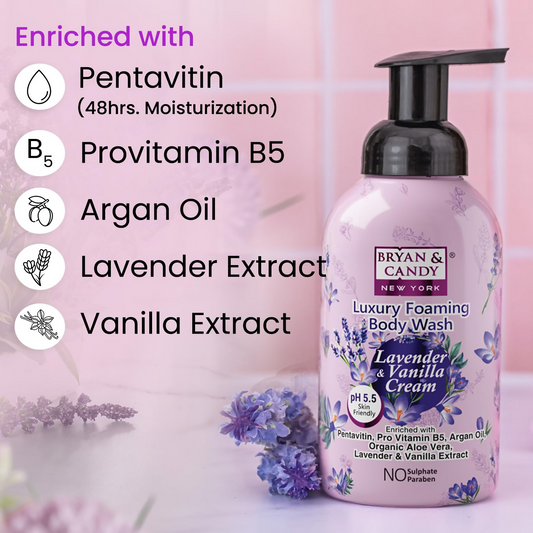Bryan & Candy Luxury Foaming Body Wash - Lavender & Vanilla