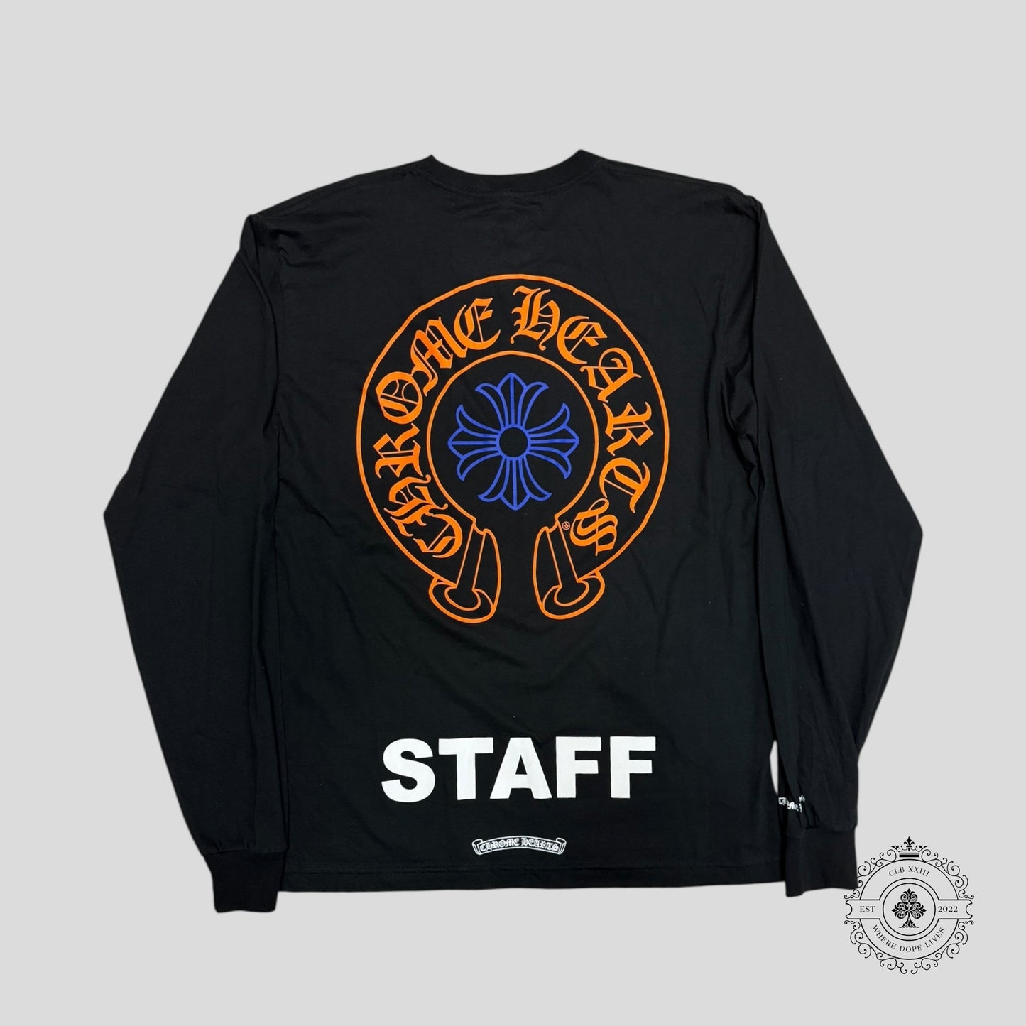 Chrome Hearts Staff Tee in Black / Orange