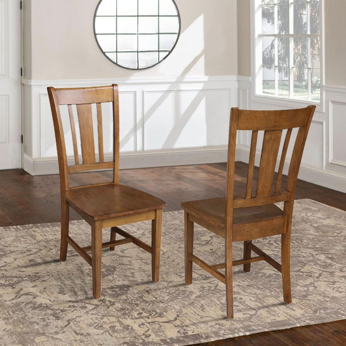 International Concepts San Remo Pecan Parawood Dining Chair