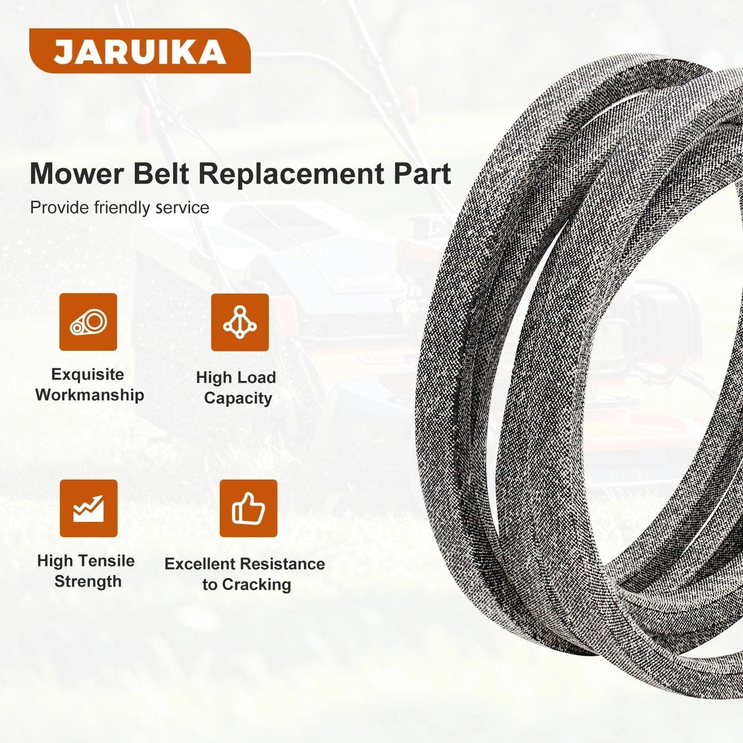 Jaruika Mower Deck Belt Craftsman LT1000 LT2000 LT3000 42 Inch Black 1/2x95