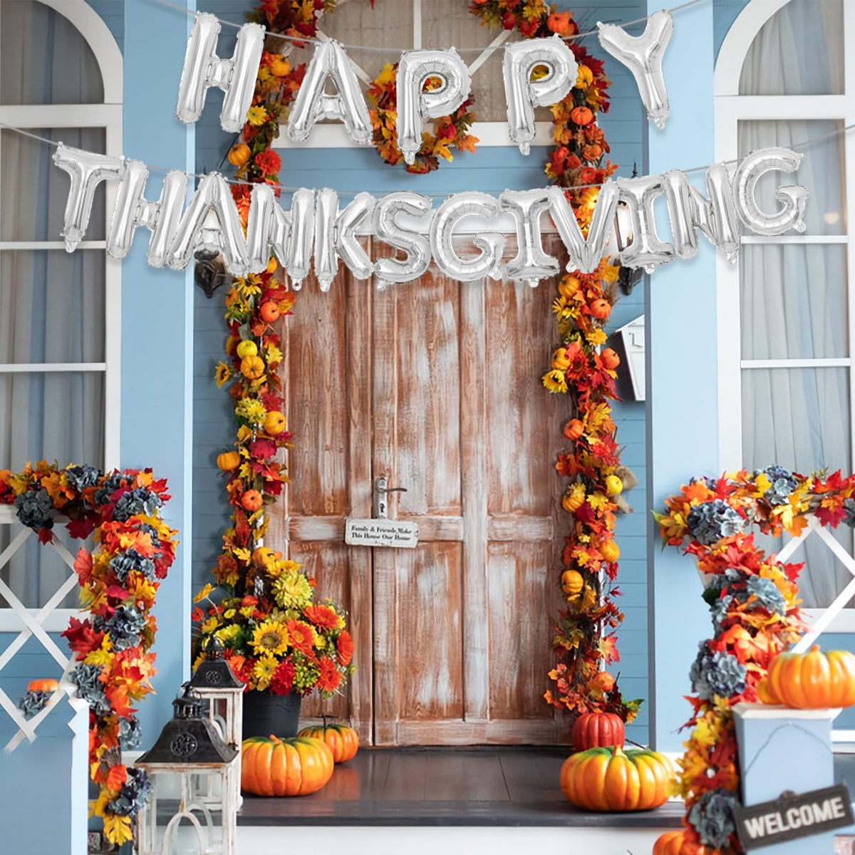 VHUWE Happy Thanksgiving Balloon Banner, 16-Inch