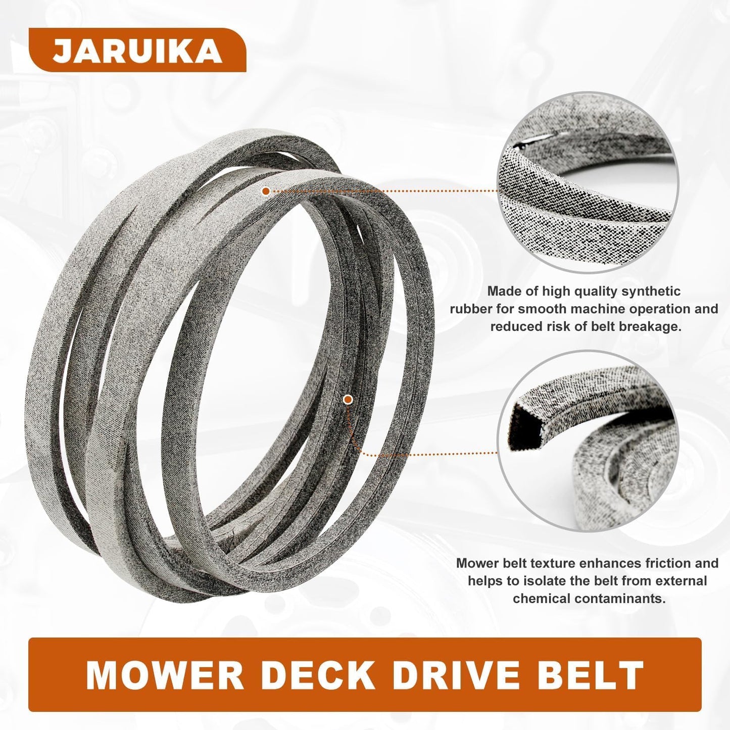 Jaruika Mower Deck Belt Craftsman LT1000 LT2000 LT3000 42 Inch Black 1/2x95
