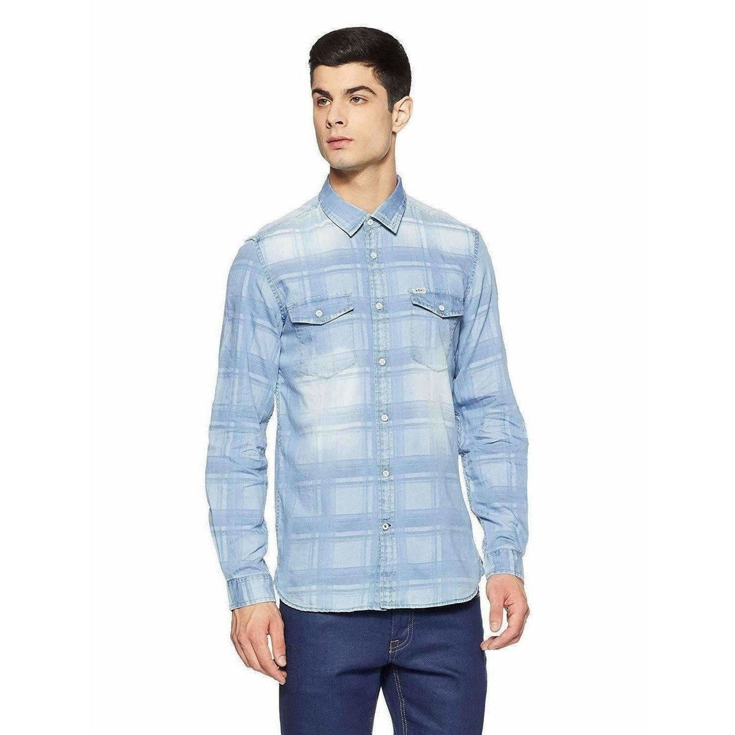 Lee Men's Checkered Regular Casual Shirt