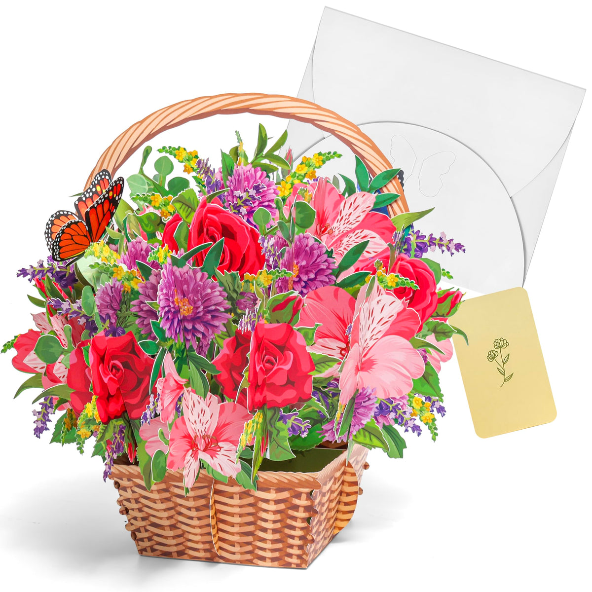 GIFTING GIGGLES 3D Pop-Up Flower Bouquet Card with Envelope